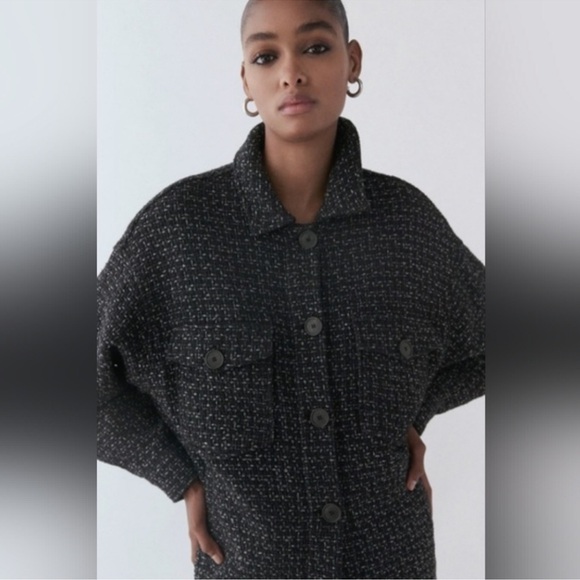 ZARA Tweed Cardigan Sweater - Picture 3 of 9